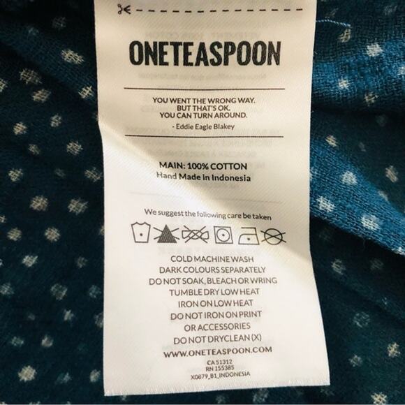 One Teaspoon Starry Night Wrap Mini Dress Tiny Polka Dots Navy Blue White Small - Picture 14 of 14